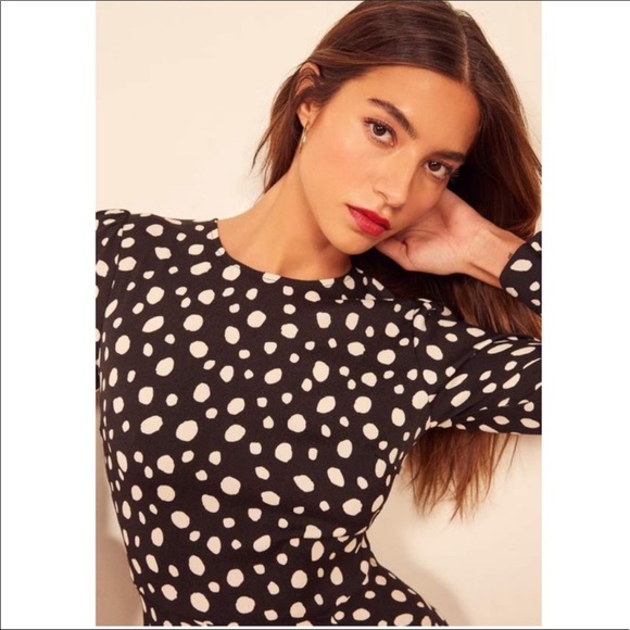 NEW Reformation Creed polka dots midi dress - Picture 2 of 8